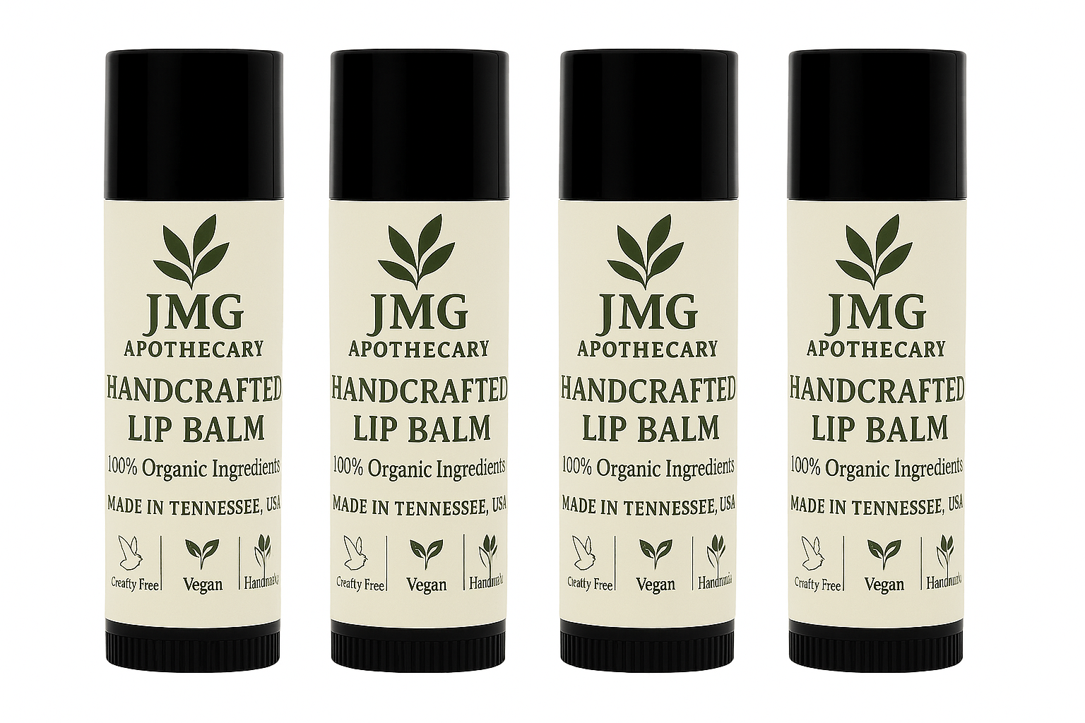 Handmade Organic Lip Balm (Pack of 4)